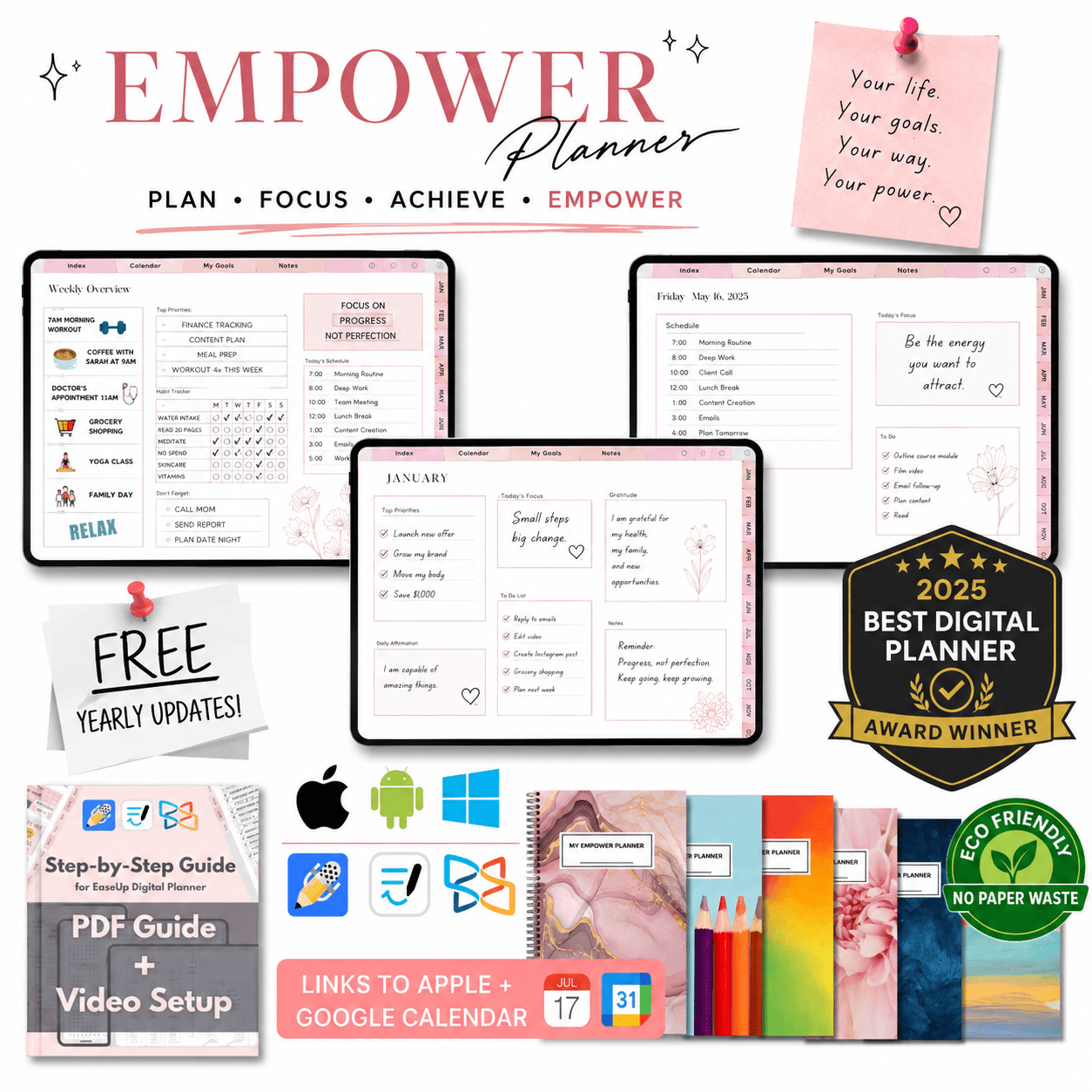 Pack of 4: 4x The Empower Planner™ (Complete All - Inclusive Edition)™ - Empower Planners