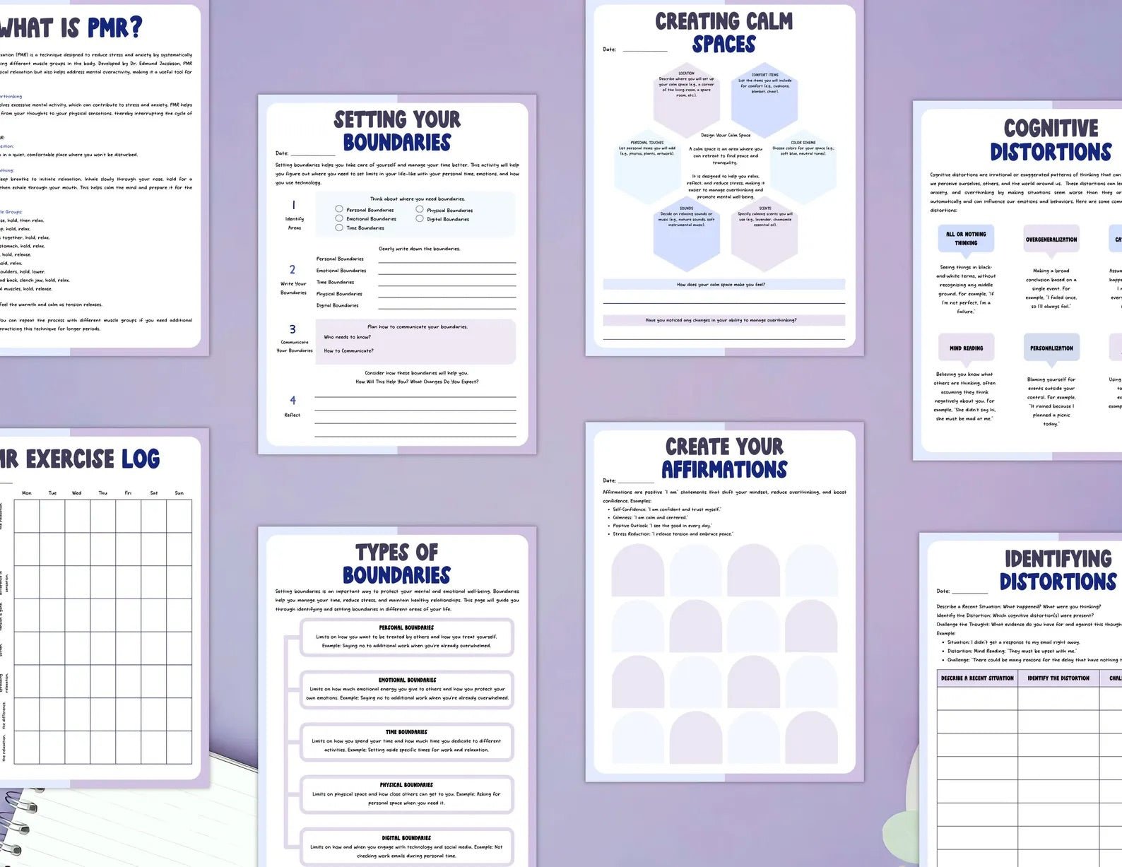 Stop Overthinking Workbook, Digital, Printable & Editable - Declutter Your Mind, with Anxiety Workbook & Mental Health Journal - Empower Planners