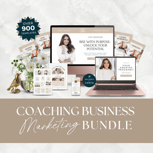 Ultimate Coaching Bundle Special Offer - Templates for Coaches, Online Business, Marketing Plan, Life Coach, Instagram, Website, Sales Page, Slide Deck, Ebook, NTRL - Empower Planners